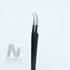 Ensemble de pinces à cils noires avec des pointes polies, pinces à cils en acier inoxydable à prix de vente d'usine - Product Image 5