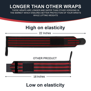 Gym Workout Wear <b>Weight</b> Lifting Wrist Wrap Custom Logo Cross <b>Training</b> Wristband Gym Accessories - Product Image 3