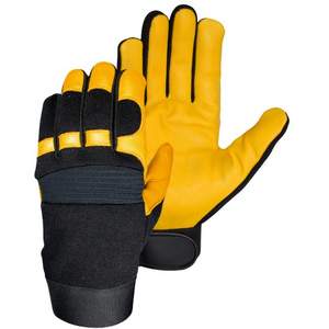 Goatskin-guantes de trabajo mecánicos de cuero, antideslizantes, KS-3170, sin forro, amarillo - Product Image 6