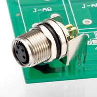 Connecteurs M8 circulaires pour PCB, 2, 4, 6, 8 broches, mâle/femelle, montage sur panneau, connecteurs angulaires étanches