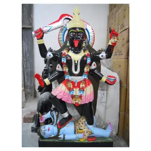 Marble Kali Mata With Laying Shiva Statue