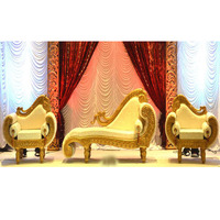 Meubles de scène de mariage design de style italien causeuse de scène de mariage avec chaises assorties canapé de scène de réception de mariage musulman