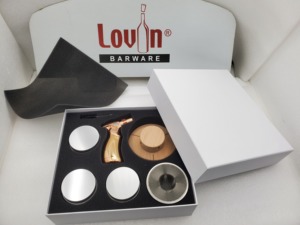 White box gift set Cocktail smoker infuser Whiskey smoking kit <b>BBQ</b> smoker for meat Salad and cheese smoker - Product Image 3