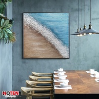 Peinture à l'huile moderne simple et décontractée, peinte à la main sur toile, pour hôtel, restaurant, décoration murale, île, plage, mer