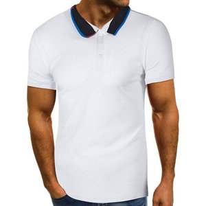 Camiseta ajustada con personalidad para hombre, Polo de manga corta informal de verano - Product Image 1
