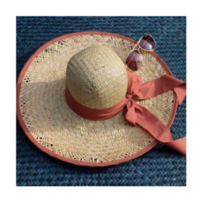 Chapeau de paille de couleur naturelle pour les femmes, à large bord, pour la plage, collection d'été - Product Image 3