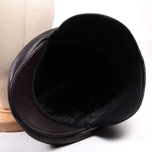 PIHA SPORTS 100% Genuine Leather Men Spring/<b>Summer</b> Outdoor 6-Panel Suede Baseball <b>Hat</b> Ear Flap Casual Warm Earmuffs Golf NEW - Product Image 6