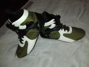 FR-1บุรุษมวยเทรนเนอร์รองเท้าบูตสีดำ/ สีขาว - Product Image 4