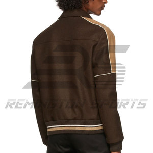Dernier modèle de la saison d'hiver Vestes grande taille Vestes d'université vierges en gros Veste d'université à lettre unie avec logo personnalisé pour hommes - Product Image 2