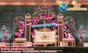 Marcos traseros de ceremonia de boda árabe, marcos de escenario de boda eminentes de Dubái, Jhumka/paneles con clase musulmana, Marcos traseros para escenario de boda - Product Image 6