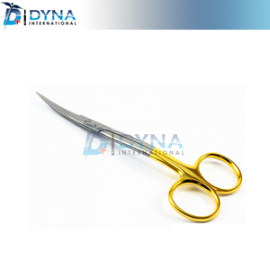 TC LaGrange scissors curved 11 cm surgical shears gold tissue dental <b>gum</b> Micro - Product Image 2