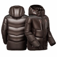 Veste en duvet pour hommes, coussin brillant, personnalisé de haute qualité, pour l'hiver