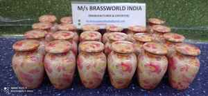 Recuerdo de aluminio naranja colorido, urna funeraria de BRASSWORLD, INDIA - Product Image 6