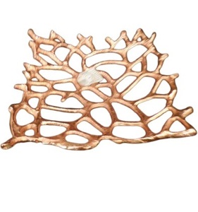 Bol à bonbons en métal plaqué or, pour extérieur, Design de feuille noire, bol de service en fer de haute qualité - Product Image 6