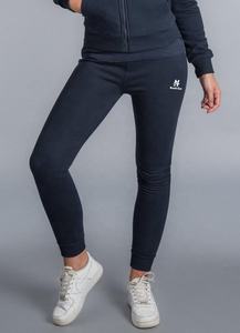 ชุดวอร์มลำลองลายสก็อตสำหรับผู้หญิงผ้าฟลีซผ้าฝ้ายสีกรมท่าเข้มไซส์ใหญ่พิเศษพร้อมการปักลายเหยี่ยว (รองรับ PayPal) - Product Image 3