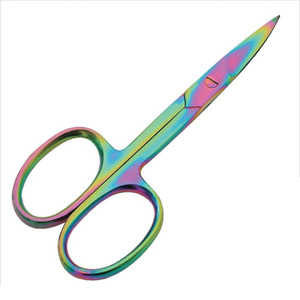 Ciseaux à cuticules polis élégants en acier inoxydable de haute qualité avec logo privé ciseaux à cuticules pour ongles sourcils poils du visage toilettage science - Product Image 3