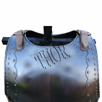 Veste de collection en acier calibre 18, armure, finition argent et laiton, costume de chasseur du chevalier, collection