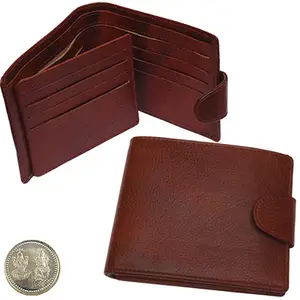 2021 Wholesale Superior Quality Pu Leather Gents Wallets With Press Button Closure 2 Currency Pockets & 8 Credit Card Slots