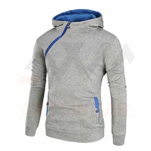 2025 nouveau à la mode de haute qualité gym fitness fermeture éclair latérale en gros pas cher prix couleur différente logo personnalisé coton polaire à capuche - Product Image 3