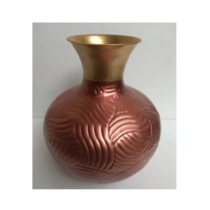 Modern Designs Flower Pot For Wedding Home Decor Red Gold Color Handmade Royal Flower Pot Wholesale Antique Flower Vase