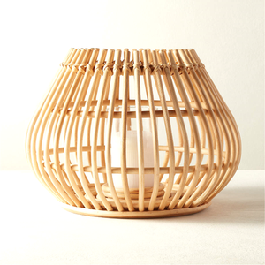 Cheap Price Wicker Lanterns Rattan Woven Bamboo Weaving Natural <b>Candle</b> Lantern Holder Wedding Home Decor - Product Image 1
