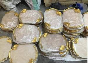 Plateau de service en résine époxy, plateau de service combiné résine et époxy pour bar et maison, idéal pour mariage, meilleur cadeau en vente - Product Image 4