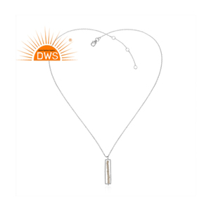Collar con colgante de plata de ley 925, colgante de piedra lunar de arcoíris, joyería de plata certificada al por mayor - Product Image 1