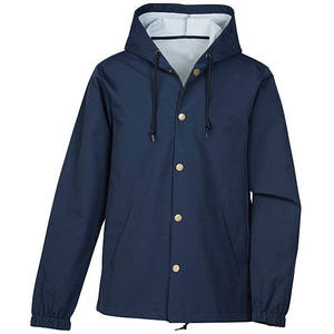 Veste à capuche haute performance OEM High pour hommes, manches longues, coupe-vent, toile imperméable, conception de blocs de couleurs, légère, sortie hiver - Product Image 3