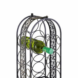 Vente chaude Nouveau Design Porte-bouteilles en métal Porte-bouteilles de table pour les fêtes avec capacité de 6 bouteilles - Product Image 2