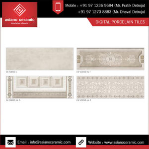 Azulejos de pared de cerámica para baño interior de estilo moderno, 250x750mm, hechos en la India para vestíbulo de hotel o uso en el suelo interior - Product Image 2