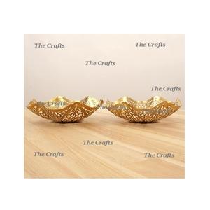 Bol décoratif en métal couleur or, qualité supérieure, taille et forme personnalisées, bol de service décoratif - Product Image 4