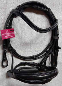 Brida de cuero de alta calidad para caballos, banda para las cejas con canal vacío y Diadema acolchada suave - Product Image 2