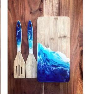 Cuillère et planche à découper en résine en bois pour la vente en gros Cuillère en résine en bois Meilleure vente Cuillère à couverts en bois et résine - Product Image 6