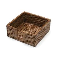 Porte-serviettes et distributeur de mouchoirs en bois tendance, plateau à serviettes en métal pour la salle à manger et la cuisine, emballé dans un carton