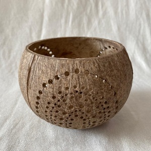 High Quality Eco - Friendly Unpolished <b>Coconut</b> Shell <b>Candle</b> Holder for Home Decor From Vietnam - Product Image 2