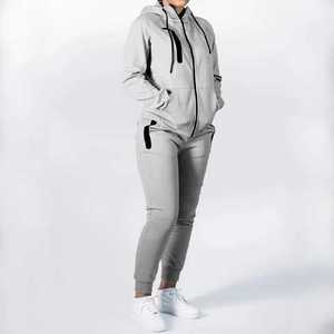 Sudadera con capucha para entrenamiento de gimnasio para mujer, chándal sencillo con logotipo personalizado, chándal de diseño personalizado para correr - Product Image 5
