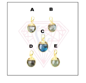 Round <b>Labradorite</b> Gemstone <b>Pendant</b> for Christmas - Product Image 1
