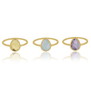 Bague élégante au design classique et simple en argent sterling 925 avec pierre précieuse améthyste, en stock, prix de gros, fabrication de bagues tendance - Product Image 4