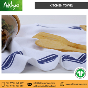 Serviettes de cuisine en coton, à rayures, Vintage, vente en gros, pièces, personnalisation gratuite - Product Image 3