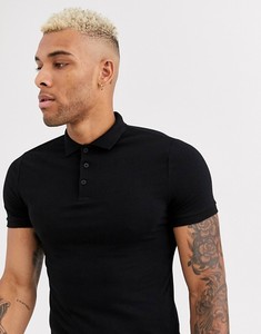 เสื้อโปโลชายสีดำล้วน,เสื้อใส่พอดีตัวออกแบบใหม่ - Product Image 3