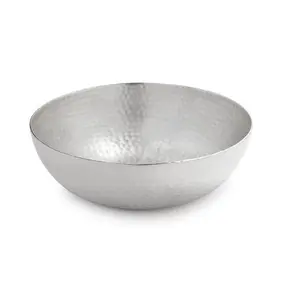 Bol à soupe rond en métal Offre Spéciale argenté martelé nouveau design bols de service bol de haute qualité - Product Image 1