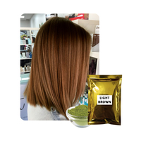 Pewarna Rambut Coklat Muda Ayurveda Alami Organik Bubuk Henna India Terbaik Pria Wanita Bubuk Mudah Pewarna Rambut Tanpa Bahan Kimia