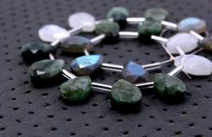 คุณภาพดี19ชิ้น Strand ธรรมชาติสีรุ้งมูนสโตน Labradorite ลูกแพร์มรกตรูปร่าง Briolette ลูกปัดขายส่ง - Product Image 2