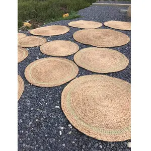 Natural Color Beautiful Decoration Sustainable Eco-friendly Modern Round Rattan Rugs