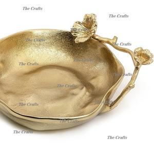 Tazón de Aluminio de Diseño Admirable en Color Dorado para Chocolates, Frutos Secos y Aperitivos, Tazón para Servir de Alta Calidad - Product Image 2