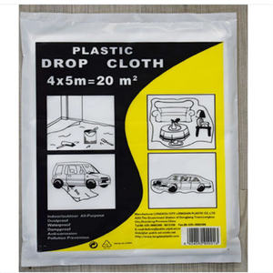 6ไมครอน4เมตร X 5เมตรผู้บริโภคสีแผ่นป้องกัน Polythene พลาสติกผ้าหล่น - Product Image 3