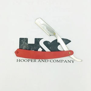 Red Coated Barber <b>Straight</b> <b>Razor</b> With Exposed Blade Custom Logo New Barber <b>Razor</b> Stainless Steel Logo Offer - Product Image 4