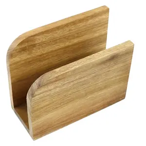 Mango Wood Napkin Holder Simple Plain Handmade Designer Tissue Holder Classic Stylish Decorative Wooden Napkin Dispenser