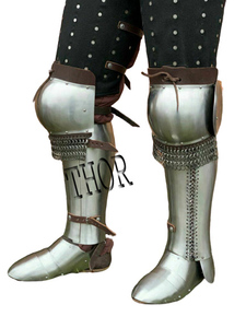 Armatura Medievale da Cavaliere Gotico, Protezione Gambe in Acciaio per Adulti, Costume Completo, Protezione Gambe da Cavaliere - Product Image 6