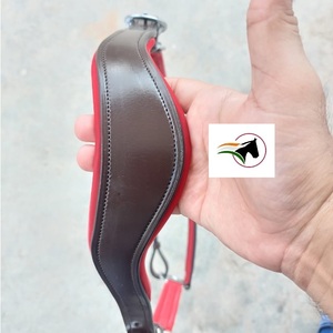 Conception personnalisable de licou de luxe de cheval en cuir de haute qualité avec canal vide sur le nez et le rembourrage rouge de la pièce de joue - Product Image 5